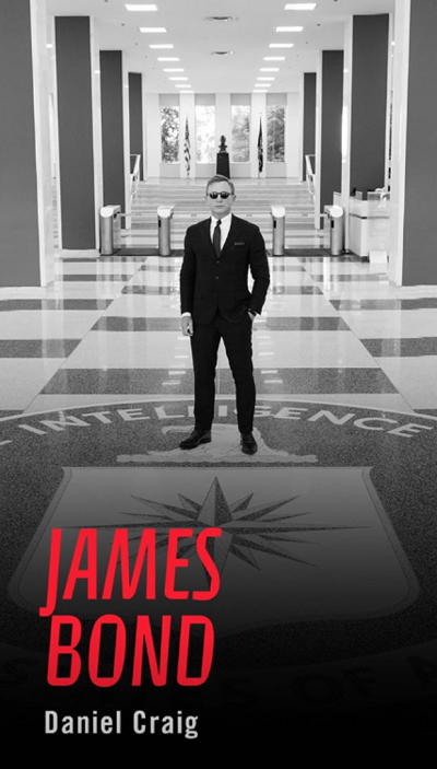 演员丹尼尔·克雷格参观CIA总部。（图源：CBS）