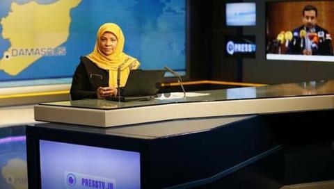 美国此前逮捕了一名在伊朗新闻电视台工作的女主播。（图源：Press TV）