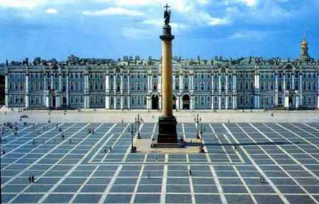俄罗斯著名皇宫冬宫及广场外景