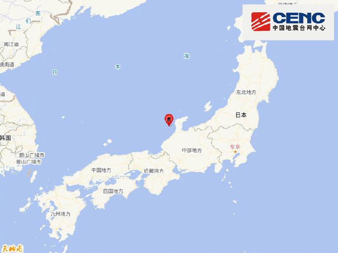 日本本州西岸近海发生6.3级地震，震源深度60千米 (http://www.cnwts.cn/) 国际 第1张