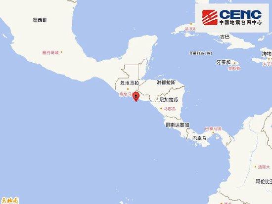 萨尔瓦多附近海域发生6.1级地震，震源深度70千米 (http://www.cstr.net.cn/) 国际 第1张