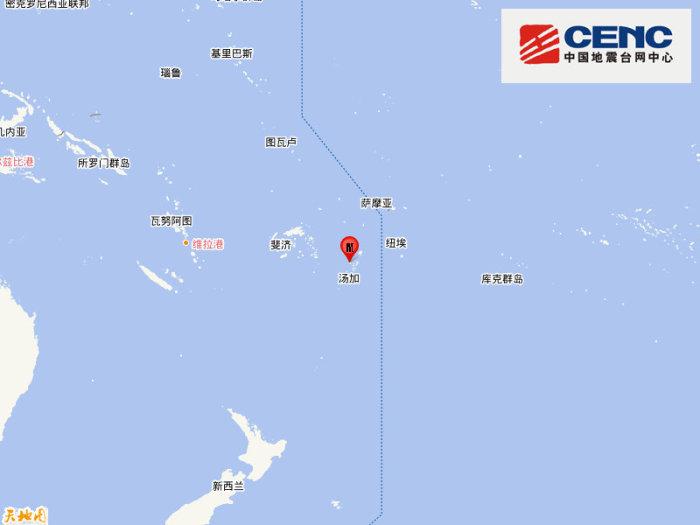 汤加群岛发生6.9级地震，震源深度100千米 (http://www.cnwts.cn/) 国际 第1张