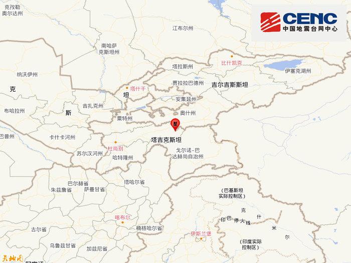 塔吉克斯坦发生5.0级地震，震源深度10千米 (http://www.cnwts.cn/) 国际 第1张