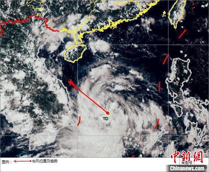 南海热带低压已生成 24日趋向越南中北部沿海地区