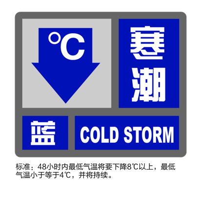 上海发布寒潮蓝色预警信号，预计明晨市区最低气温3-4℃ (http://www.hsqixing.com/) 国内 第1张