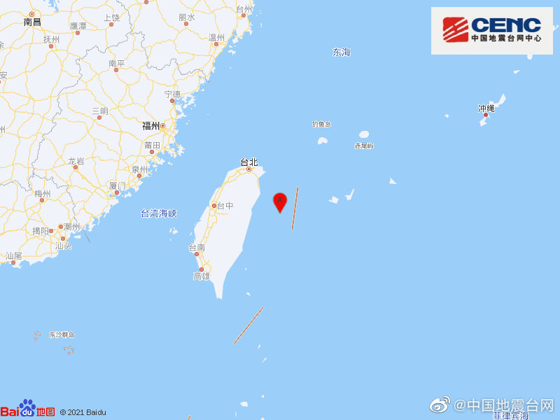 台湾花莲县海域发生4.8级地震，震源深度20千米 (http://www.cstr.net.cn/) 资讯 第1张