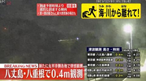 日本多地接连观测到海啸 东京都八丈岛海啸最高