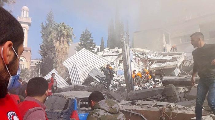 以军向大马士革一住宅楼发动空袭，图自伊朗媒体IRNA