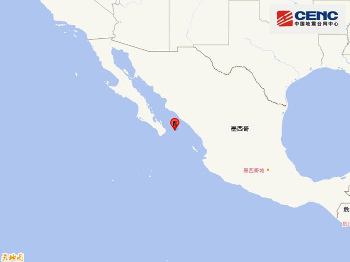 加利福尼亚湾发生6.4级地震，震源深度10千米