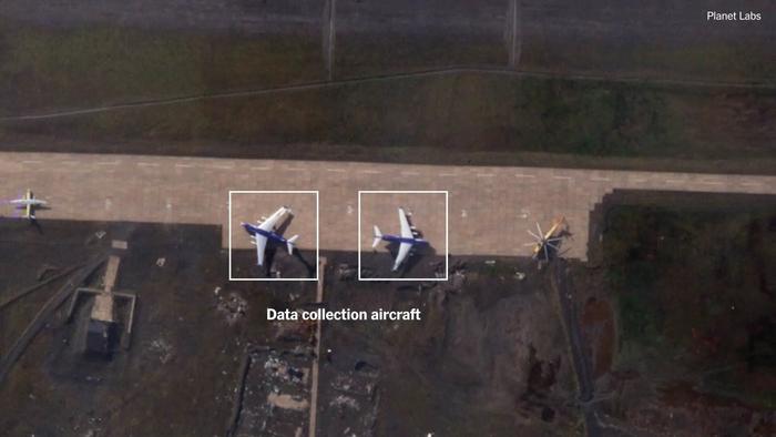 8月初，两架用于收集导弹发射数据的俄罗斯飞机停在发射场附近