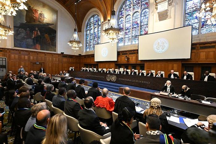 当地时间1月11日，南非针对以色列“种族灭绝”案的公开听证会在国际法院开庭 图自视觉中国