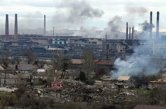 马里乌波尔已成一片废墟。图源：卫星网
