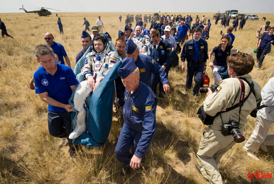 ▲美国经常使用俄罗斯的“联盟号”运送宇航员到国际空间站。