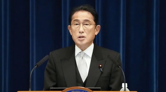  8月10日傍晚，日本首相岸田文雄召开记者会，宣布改组内阁图：共同社