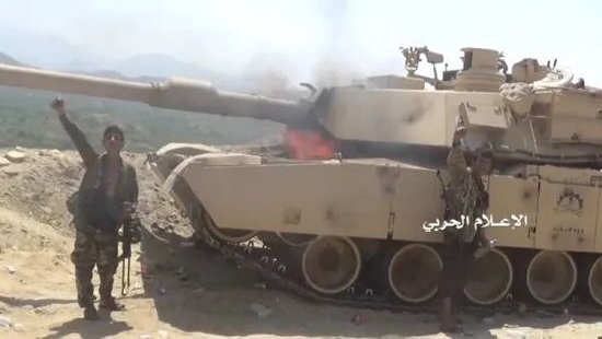  被胡塞武装摧毁的M1A2坦克