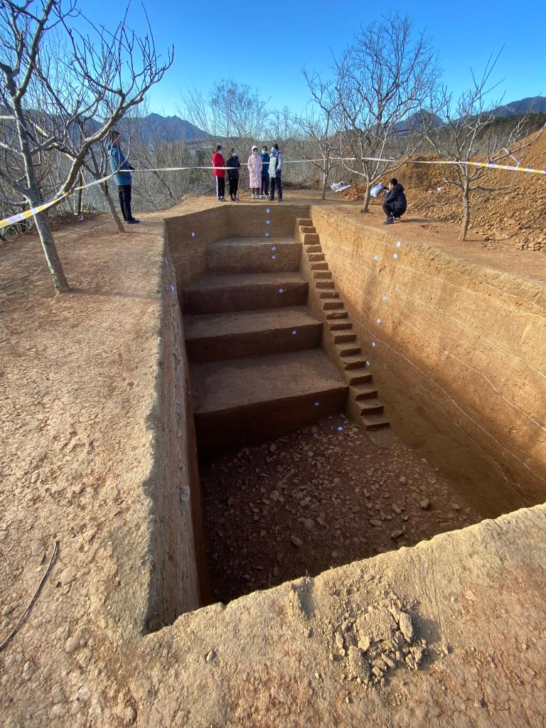 　　↑太子陵旧石器时代遗址考古发掘现场。（天津市文化遗产保护中心供图）