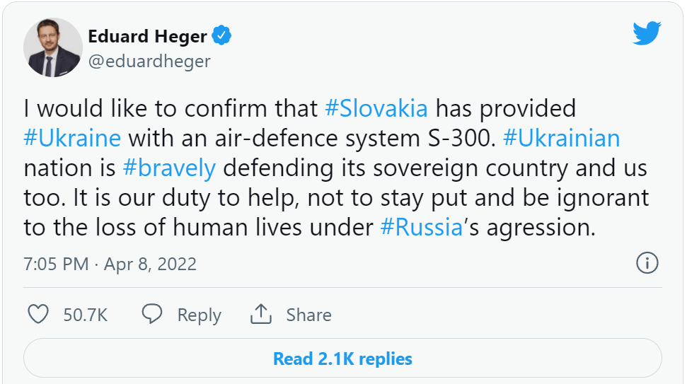 第一个！该国向乌克兰提供S-300，拜登感谢