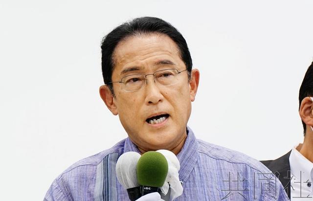 岸田文雄3日发表讲话，图自共同社