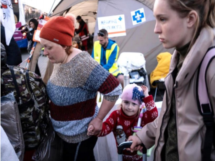 波兰的乌克兰难民 图源：联合国难民署