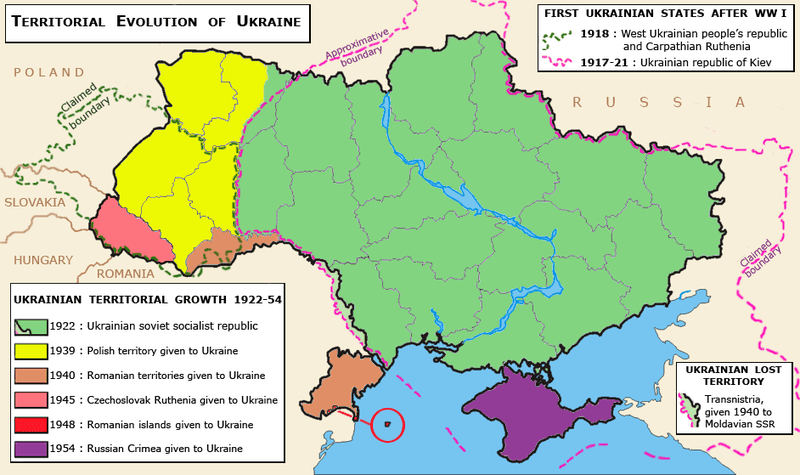 乌克兰领土演变  图源：“vividmaps”网站