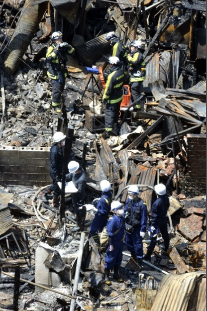 日本北九州一市集起火，40余家店铺被烧毁。