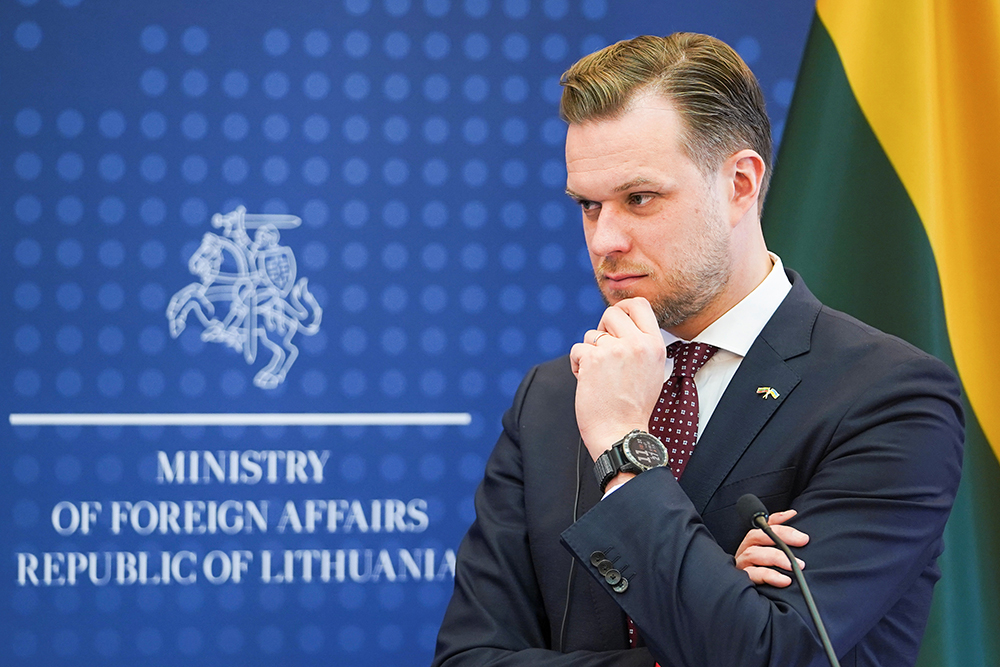 当地时间2022年4月22日，立陶宛维尔纽斯，立陶宛外长兰茨贝尔吉斯。图自澎湃影像