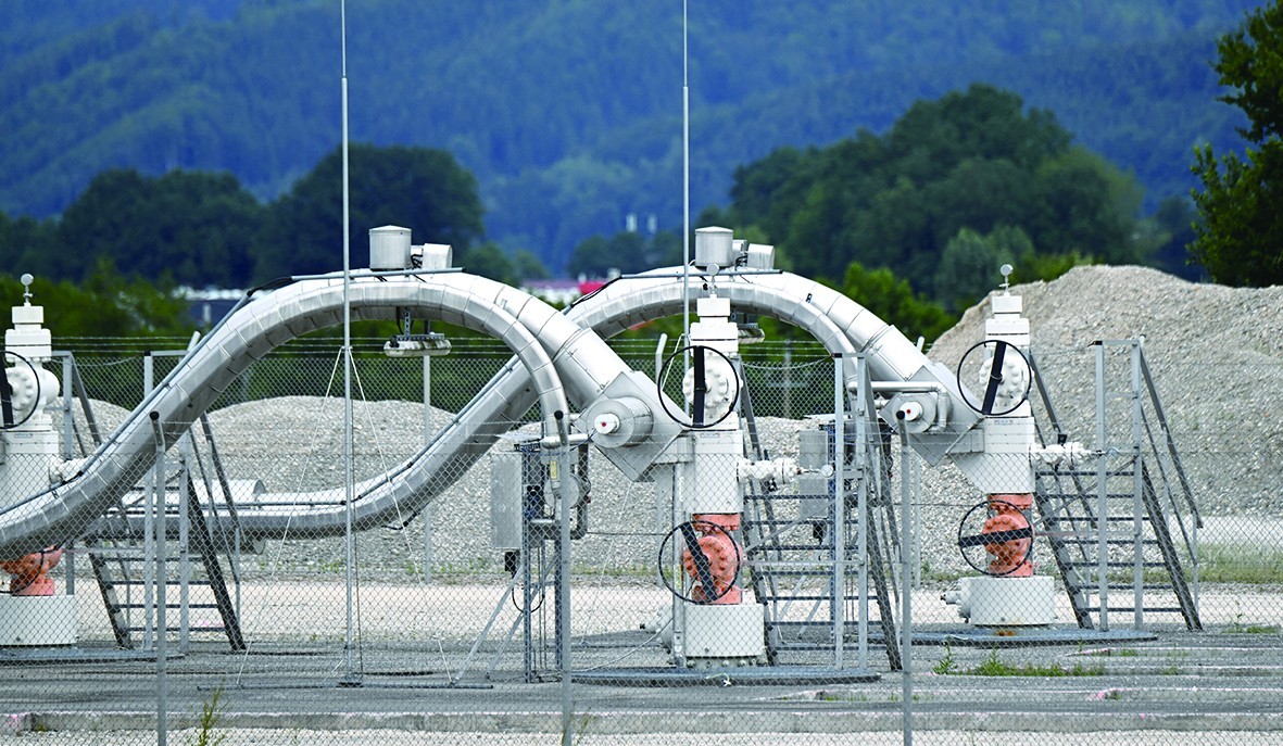 ：7月1日，奥地利的一个天然气储气站。 （法新社）