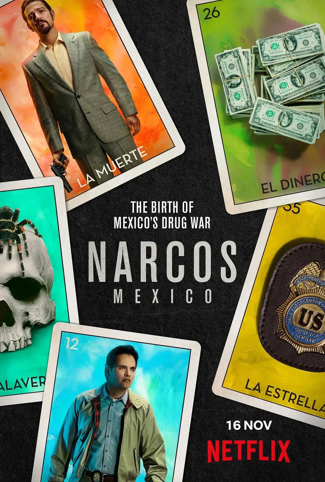 ·电视剧《毒枭：墨西哥》海报。
