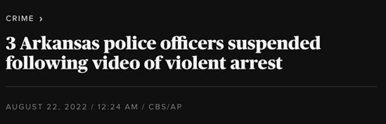 对嫌疑人拳打脚踢，还将头抓起摔地上，美3名警察暴力执法被停职