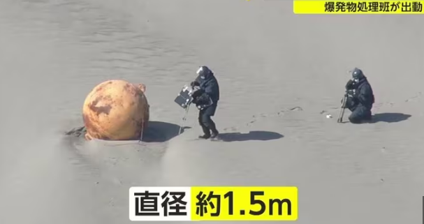 日本海滩现“神秘球”